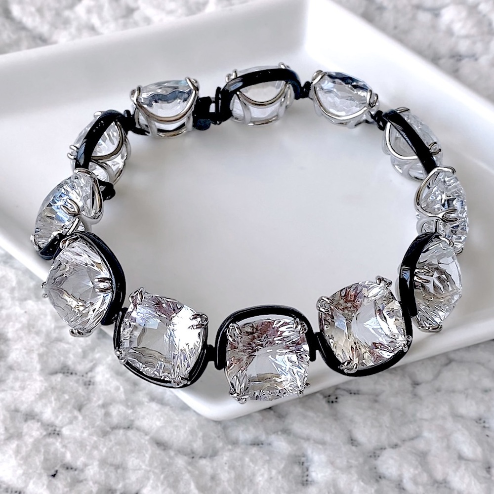 Swarovski “Harmonia” Cushion Cut Crystal Flex Bracelet - Picture 9 of 17